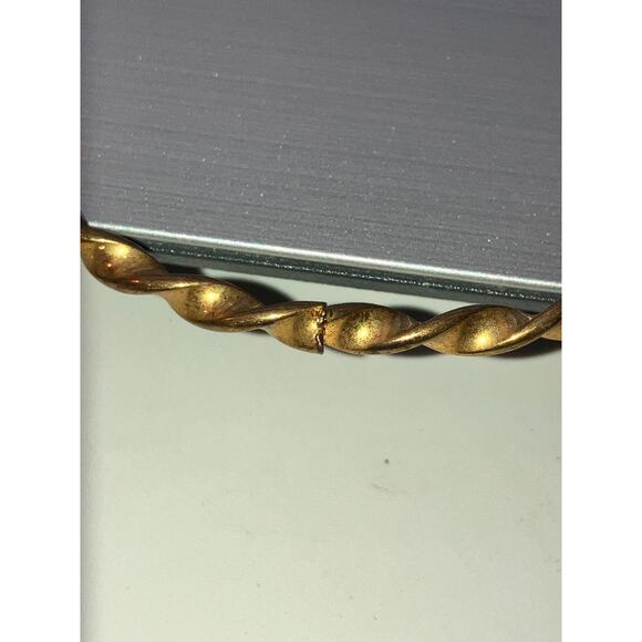 Two Brass Twisted Curved Around 2.75" Bangle Bracelets! - Picture 10 of 10